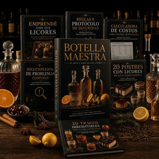 Guía Completa de Licores Artesanales: Más de 40 recetas paso a paso para disfrutar, regalar o vender